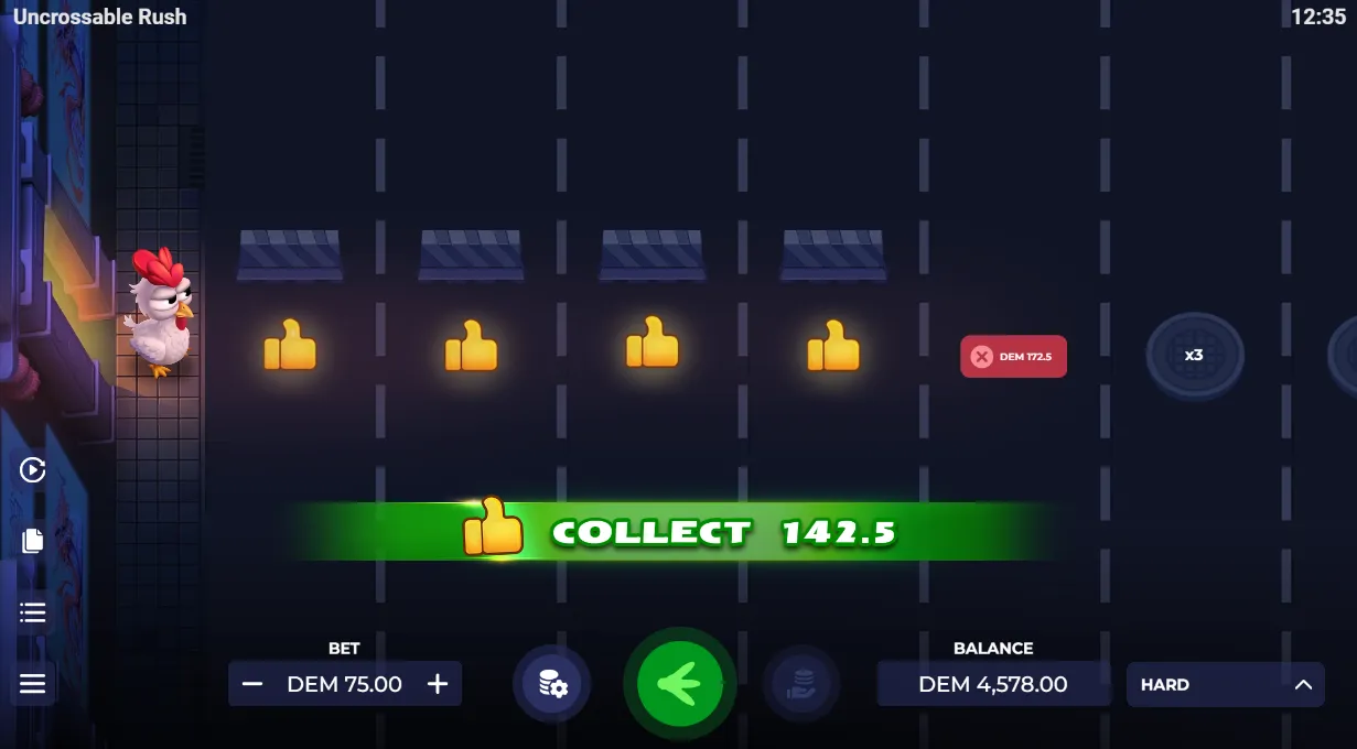 Uncrossable Rush demo